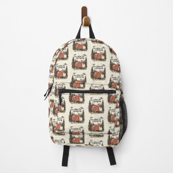 Item preview, I'd Rather Be Camping in My Retro RV Camper designed and sold by OriginalBeerCat.