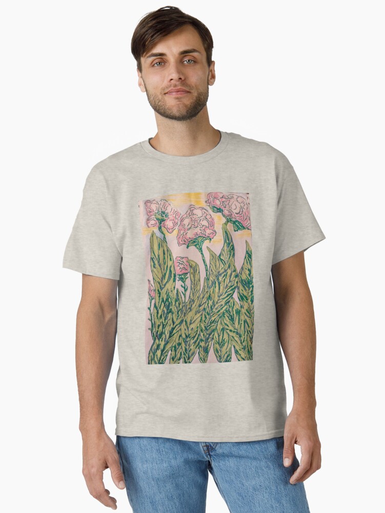 Thumbnail 1 of 7, Classic T-Shirt, The Enchanted Garden of Pink Begonias designed and sold by Ladyinthemitten.