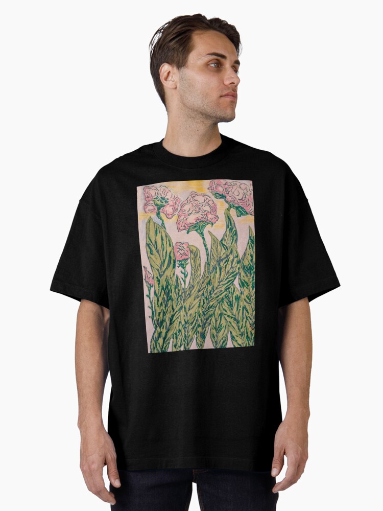 Thumbnail 2 of 7, Oversized T-Shirt, The Enchanted Garden of Pink Begonias designed and sold by Ladyinthemitten.