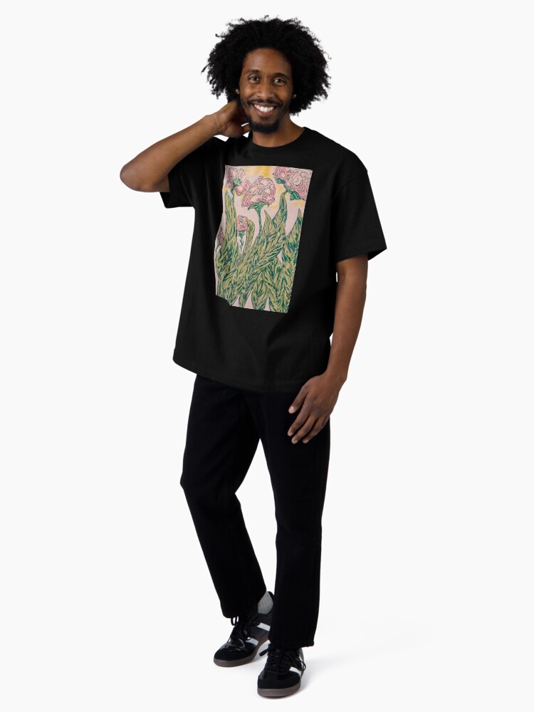 Thumbnail 4 of 7, Oversized T-Shirt, The Enchanted Garden of Pink Begonias designed and sold by Ladyinthemitten.