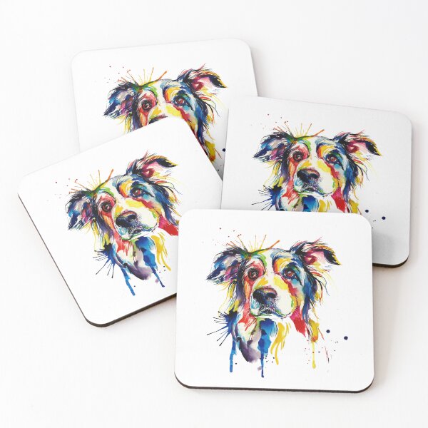 Item preview, Border Collie Dog Colorful Art designed and sold by doodIllustrate.