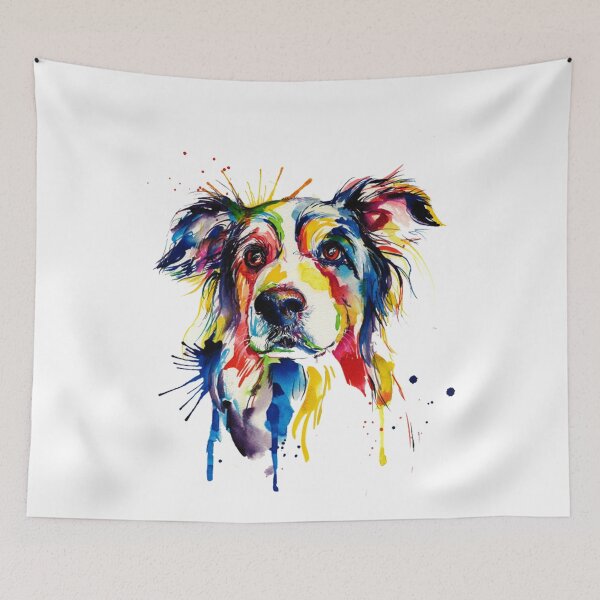Item preview, Border Collie Dog Colorful Art designed and sold by doodIllustrate.