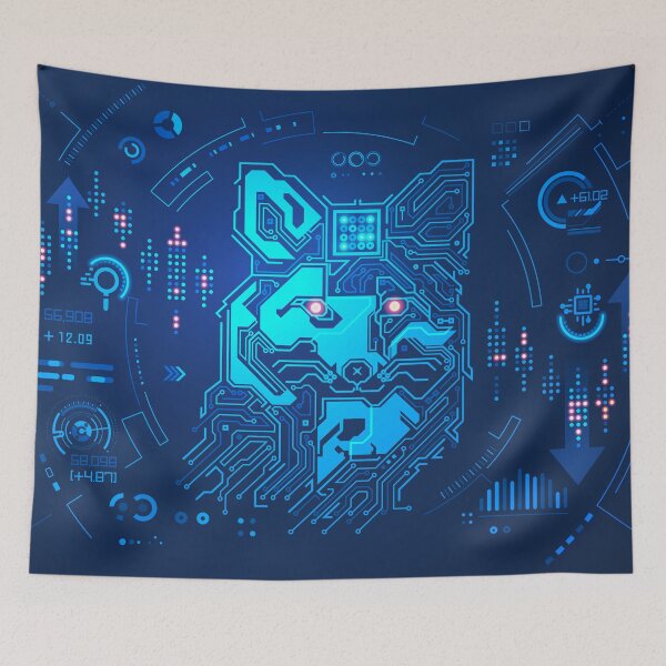 Item preview, robot trade stock market technology cyber fox futuristic candlestick element designed and sold by NiamLab.