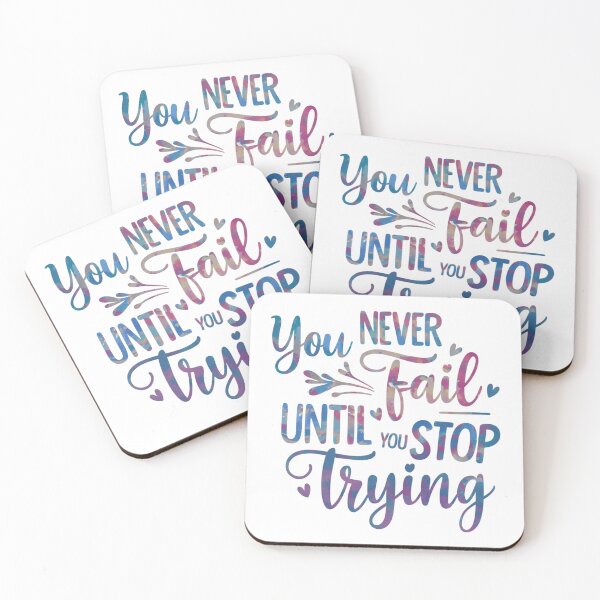 Item preview, You never fail until you stop trying designed and sold by nimmitrends.
