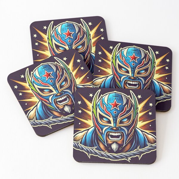 Artikelvorschau, Lucha Libre Graphic Art Nr. 3 – Maskiertes Wrestler-Design für Fans entworfen und verkauft von Punkfan91.