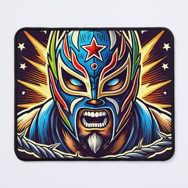 Artikelvorschau, Lucha Libre Graphic Art Nr. 3 – Maskiertes Wrestler-Design für Fans entworfen und verkauft von Punkfan91.