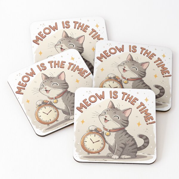 Item preview, Meow Is The Time designed and sold by AnimateSpring.