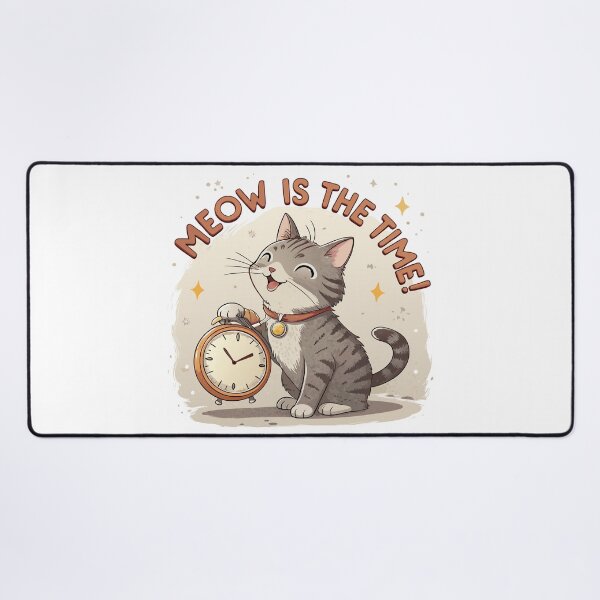 Item preview, Meow Is The Time designed and sold by AnimateSpring.