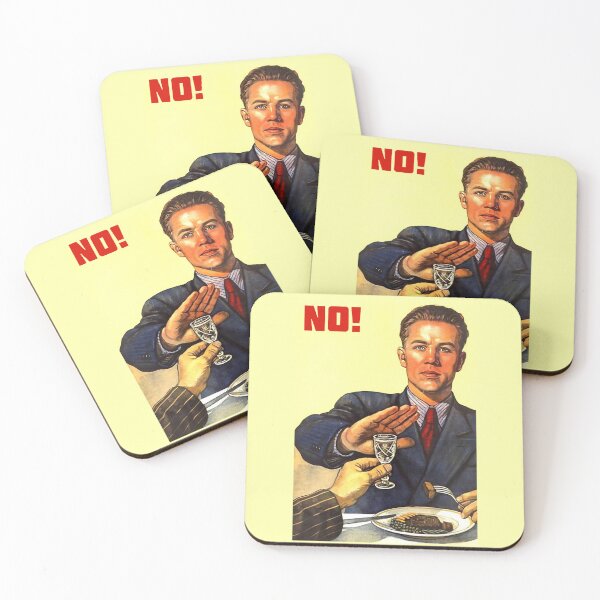Item preview, No! Anti alcohol  designed and sold by RetroVoyages.