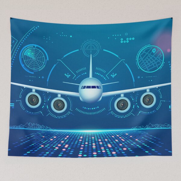 Item preview, aviation technology airplane futuristic interface designed and sold by NiamLab.