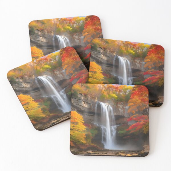 Item preview, Harmony of Autumn and Waterfall designed and sold by NihonKamonScape.