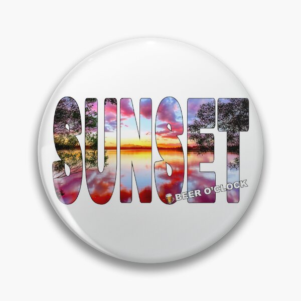Item preview, SUNSET Beer O'Clock - Beautiful Lake Sunset Reflected designed and sold by Adam Gormley.