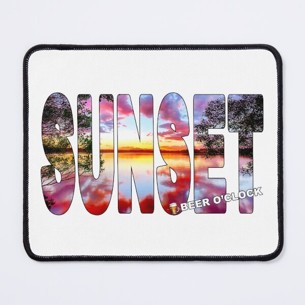 Item preview, SUNSET Beer O'Clock - Beautiful Lake Sunset Reflected designed and sold by Adam Gormley.