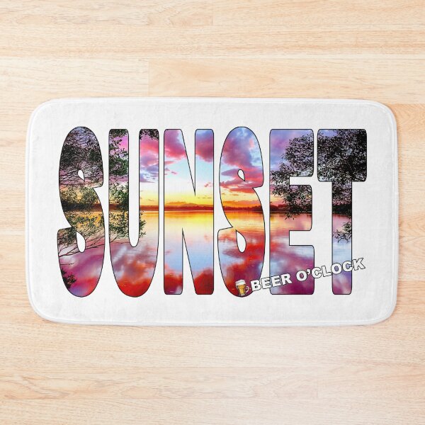 Item preview, SUNSET Beer O'Clock - Beautiful Lake Sunset Reflected designed and sold by Adam Gormley.
