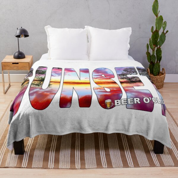 Item preview, SUNSET Beer O'Clock - Beautiful Lake Sunset Reflected designed and sold by Adam Gormley.