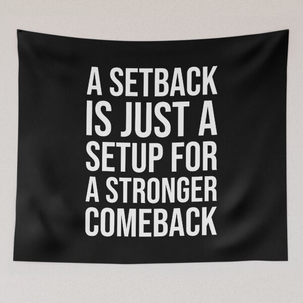 Item preview, Setback vs Comeback - Success Motivational designed and sold by chantastical.