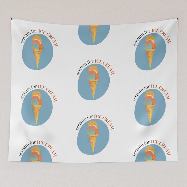 Item preview, Scream for Ice Cream - Retro Summer Vibes designed and sold by RiendeersDEAR.