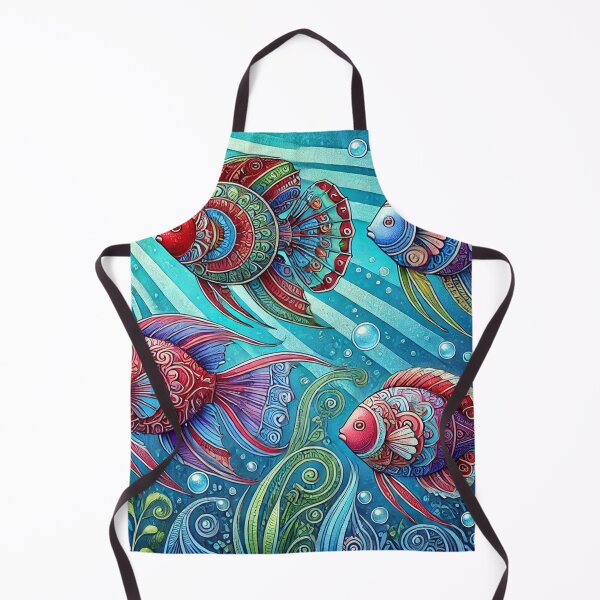 Item preview, Colorful Fish Swimming in Vibrant Underwater Scene - Ocean Life Art Design designed and sold by Zeeshankhan1345.