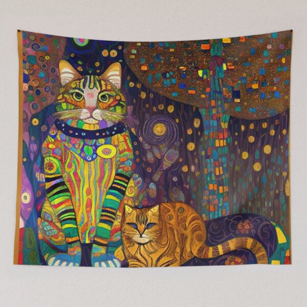Item preview, Abstract Colorful Cat Art designed and sold by TheDarkWardrobe.