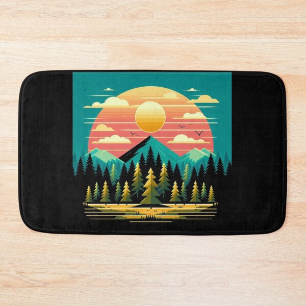 Item preview, Sunset Mountain trees minimalistic designed and sold by Kalpa.