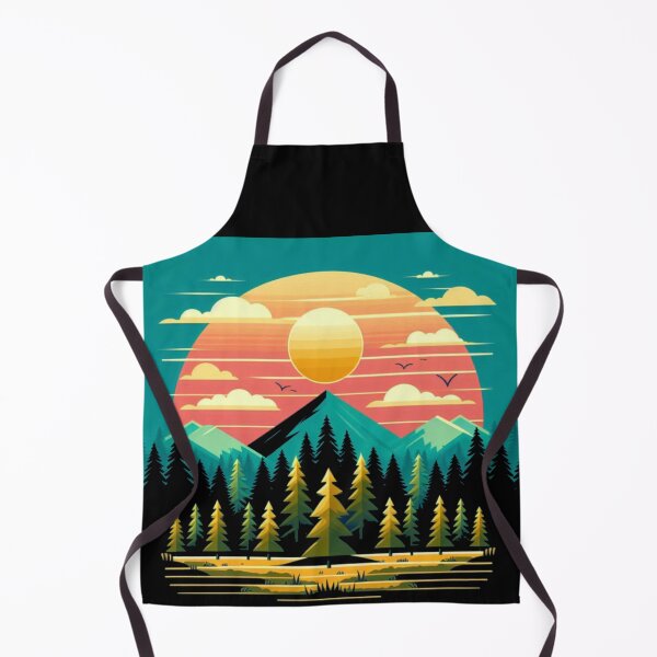 Item preview, Sunset Mountain trees minimalistic designed and sold by Kalpa.