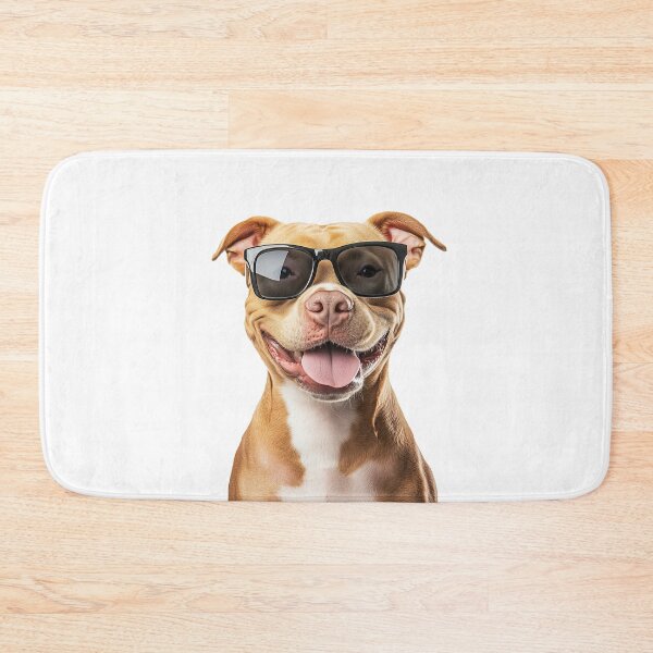 Item preview, Funny cool Pitbull Dog wearing sunglasses designed and sold by LazyOwlStore.
