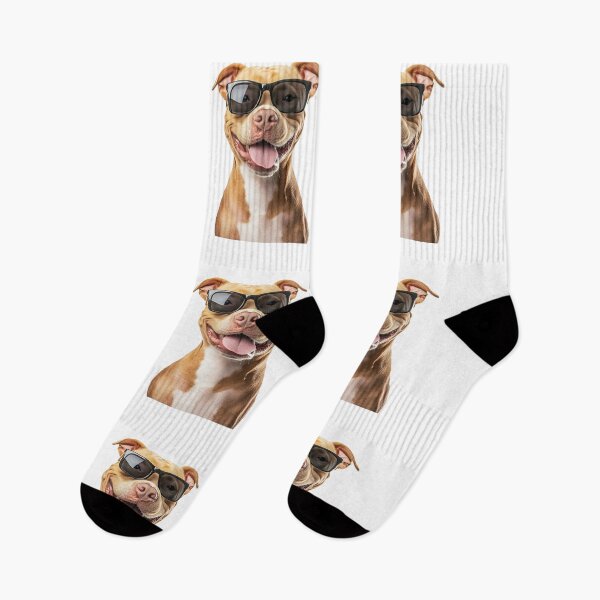 Item preview, Funny cool Pitbull Dog wearing sunglasses designed and sold by LazyOwlStore.