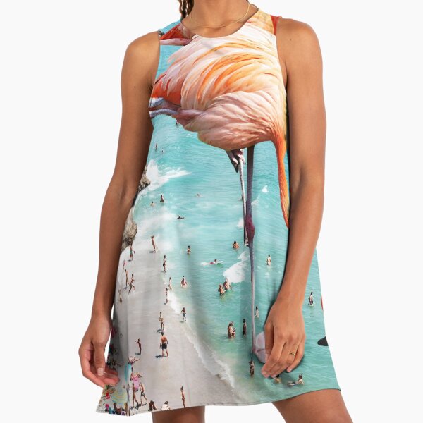 sachin and babi light blue dress Coolibar Women's Flamingo Pink UPF 50+ Tank Dress for Women, Xs