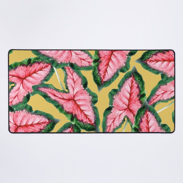 Item preview, Caladium, Botanical Tropical Nature Plants, Vintage Bohemian Exotic Blush Leaves designed and sold by 83oranges.com.