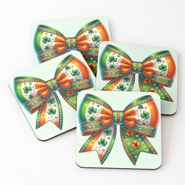 Item preview, Irish Pride Shamrock Bow - St. Patrick's Day Design designed and sold by MegHillStudio.