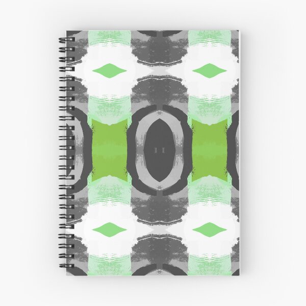 Item preview, Green Black And Gray Abstract Pattern With White Accent designed and sold by KeksWorkroom.