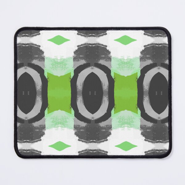 Item preview, Green Black And Gray Abstract Pattern With White Accent designed and sold by KeksWorkroom.