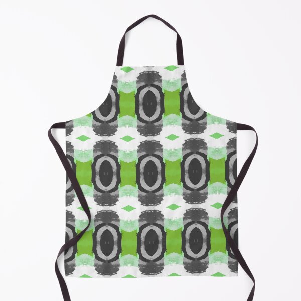 Item preview, Green Black And Gray Abstract Pattern With White Accent designed and sold by KeksWorkroom.