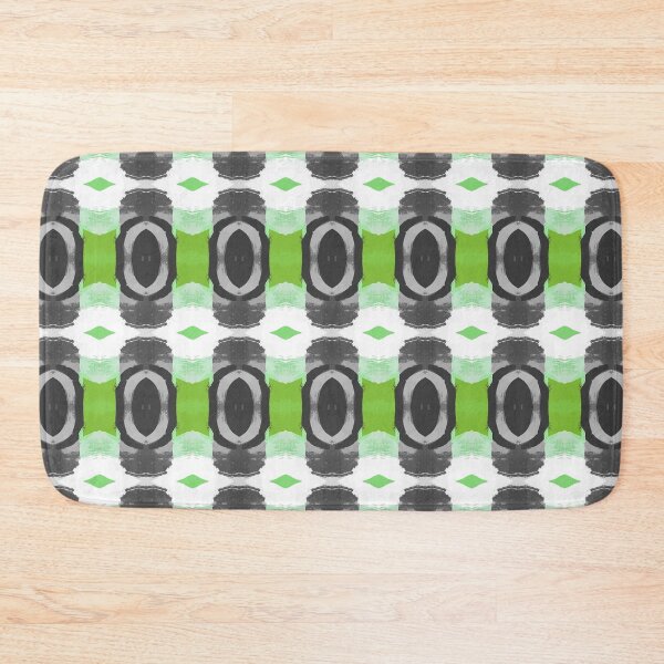 Item preview, Green Black And Gray Abstract Pattern With White Accent designed and sold by KeksWorkroom.