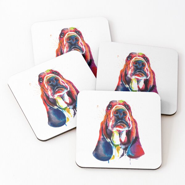 Item preview, Basset Hound Dog Colorful Art designed and sold by doodIllustrate.