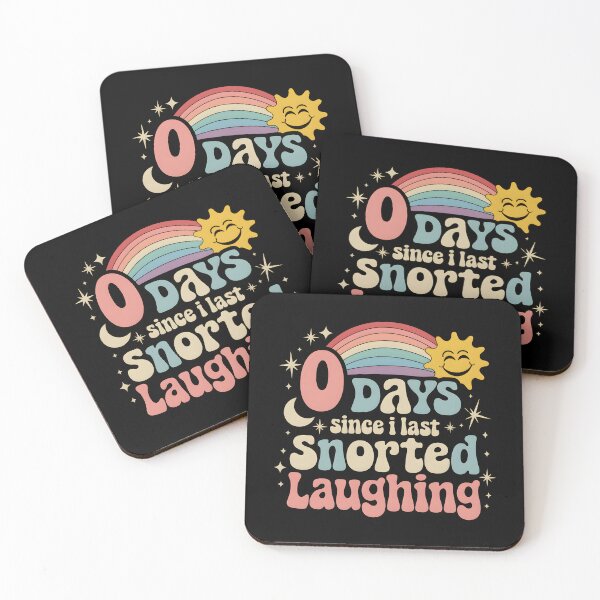 Item preview, 0 Days Since I Last Snorted Laughing | Retro Fun designed and sold by Zeevla.