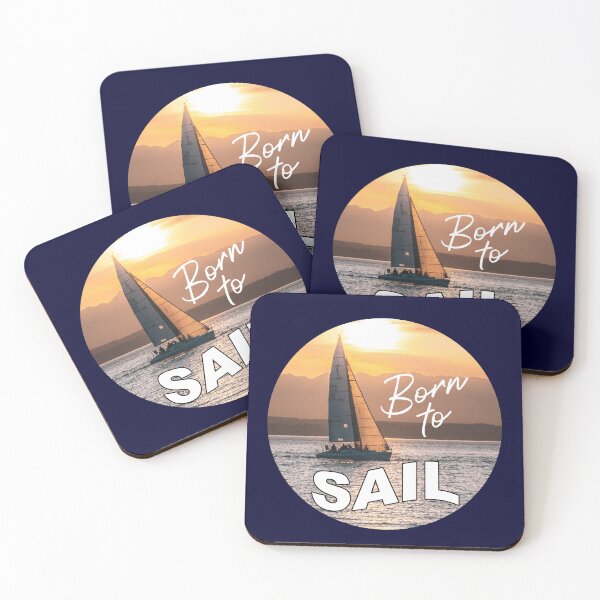Item preview, Sailing Lovers – "Born to Sail" Sloop at Sunset designed and sold by True Challenge.