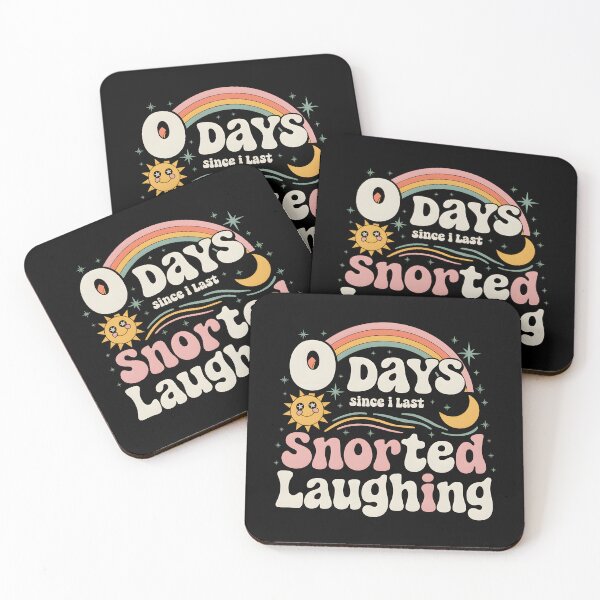 Item preview, 0 Days Since I Last Snorted Laughing | Whimsical Retro designed and sold by Zeevla.