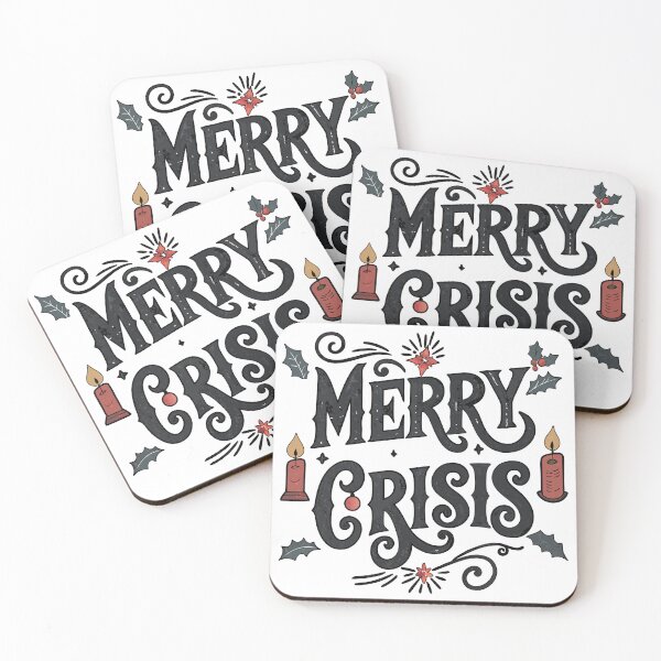 Item preview, Merry Crisis - Dark Humorous Holiday Design designed and sold by TheArtOfRanda.