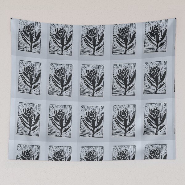 Item preview, Linocut Banksia Flower Art designed and sold by druidwolfart.