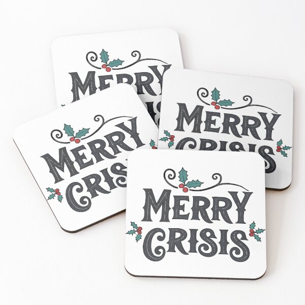 Item preview, Merry Crisis - Dark Humorous Holiday Design designed and sold by TheArtOfRanda.