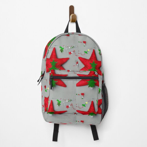 Item preview, Red Star Christmas Tree Design with Festive Holiday Elements designed and sold by Mr. Natthawut Muangnoi.
