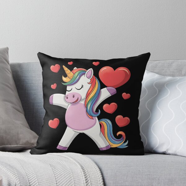 Item preview, Dancing Rainbow Unicorn with Hearts | Adorable Love designed and sold by Zeevla.