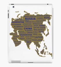 Asia, continent. gift idea iPad Case/Skin