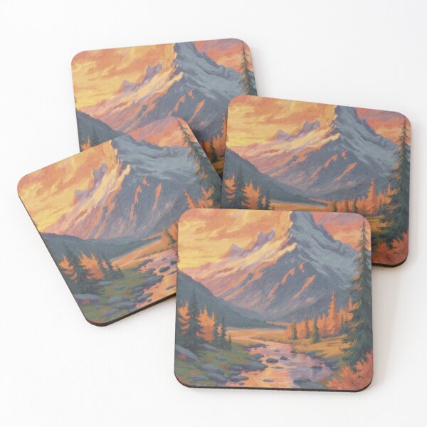 Item preview, A Mountainous Landscape During Sunset designed and sold by Drawings Project.