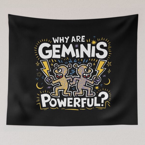 Item preview, Geminis Zodiac Popart - Funny "Why Are Geminis Powerful? Pop Art Tee" designed and sold by stickercuffs.