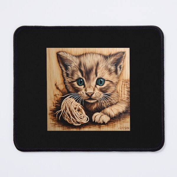 Item preview, Cute Cat Pyrography designed and sold by Monika Turemka.