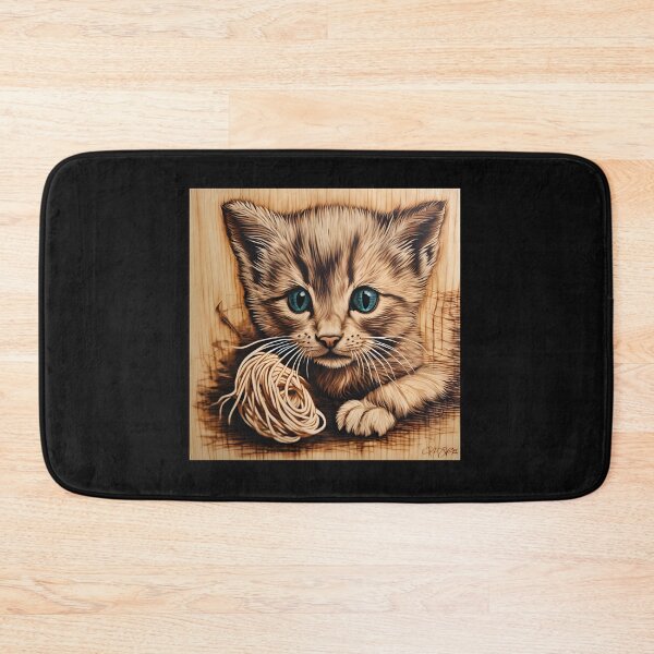 Item preview, Cute Cat Pyrography designed and sold by Monika Turemka.