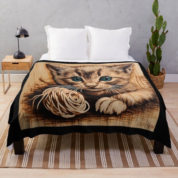 Item preview, Cute Cat Pyrography designed and sold by Monika Turemka.