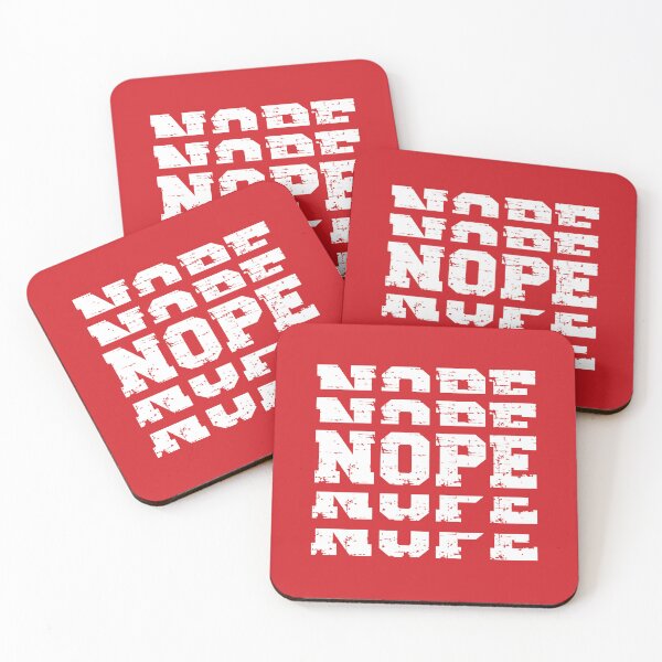 Item preview, NOPE (white on red) designed and sold by planDpromotions.